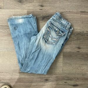 Vintage Light Big Star Blue Jeans Boot Cut Casey Low Rise 31S 31 Short